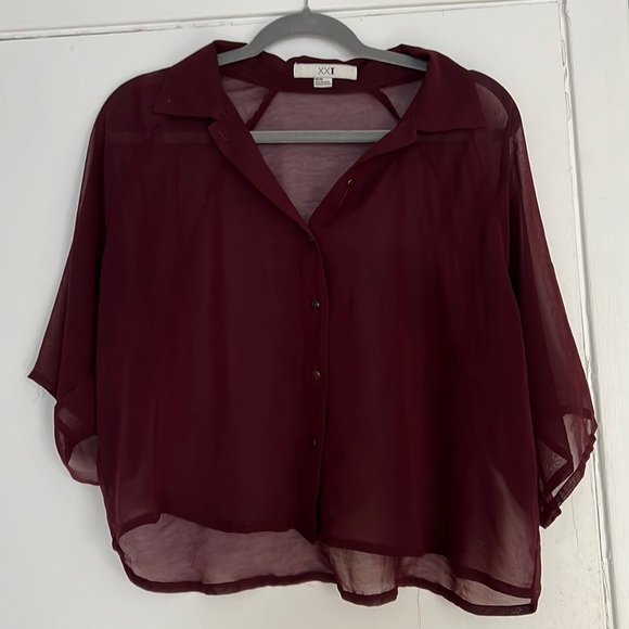Sheer loose blouse shirt - Picture 1 of 2